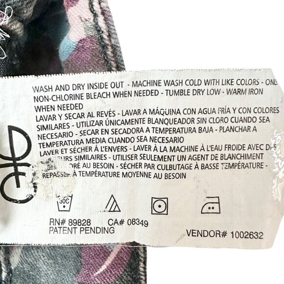 Bandolino Denim Pants Womens 12 Black Floral Print Cotton Blend Slim Fit Stretch - Picture 5 of 9